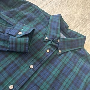 Vintage 70’s Sir Pendleton Wool Shirt Black Watch Tartan Green USA Made Men’s XL